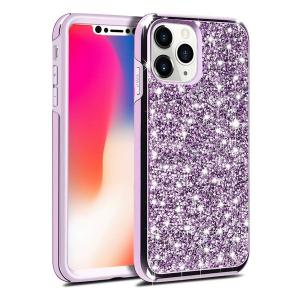 Hybrid Premium Diamond Bling Shockproof Phone Case for Apple iPhone 11 Pro - Purple