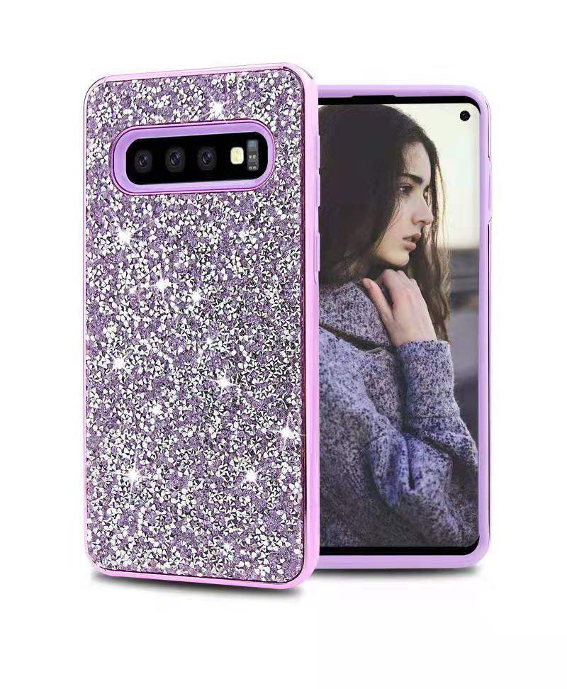 Hybrid Premium Diamond Bling Shockproof Phone Case for Samsung Galaxy Note 10 Plus 5G - Purple