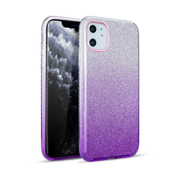Two Tone Glitter Case for Apple iPhone 11 Pro - Purple