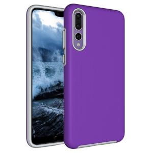 Triangle Shockproof Case with Anti Slip Grains for Huawei P30 - Purple