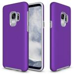 Triangle Shockproof Case with Anti Slip Grains for Samsung Galaxy S9 - Purple