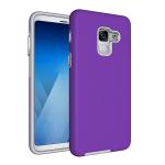 Triangle Shockproof Case with Anti Slip Grains for LG G7 - Purple