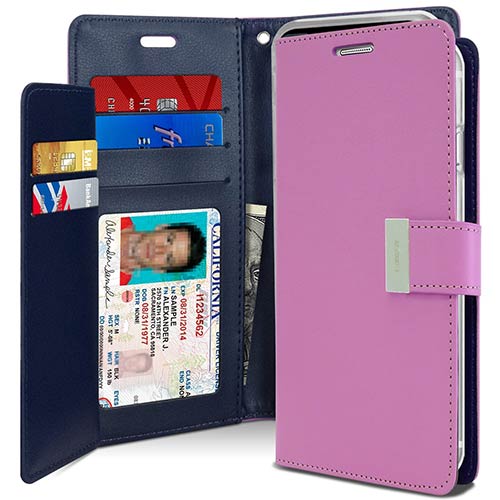 Goospery Rich Diary Wallet Case for Apple iPhone 7/8 Plus - Purple