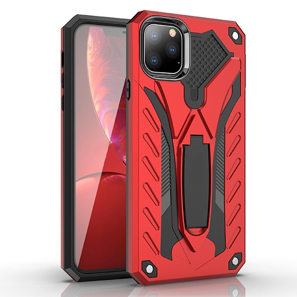 Rugged Defender Case with Kickstand for Apple iPhone 11 Pro Max - Red