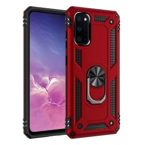 Armor Hybrid Military Case with Ring Kickstand For Samsung Galaxy S20 FE - Red