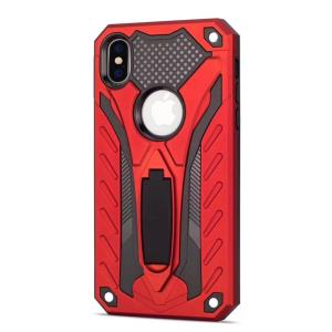 Rugged Defender Case with Kickstand for Apple iPhone XS Max - Red
