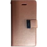 Goospery Rich Diary Wallet Case for Apple iPhone X/XS - Rose Golden