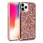 Hybrid Premium Diamond Bling Shockproof Phone Case for Apple iPhone 11 Pro Max - Rose Golden