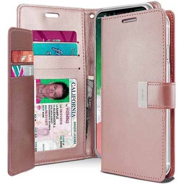 Goospery Rich Diary Wallet Case for Samsung Galaxy S8 Plus - Rose Golden