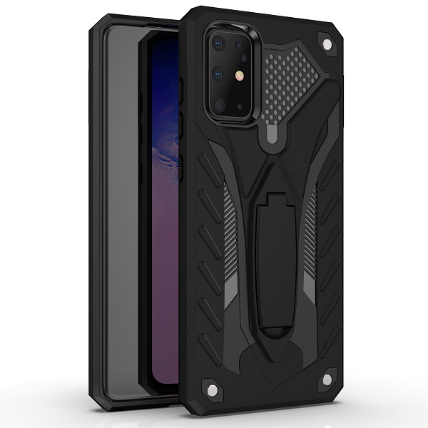 Rugged Defender Case with Kickstand for Samsung Galaxy S20 Plus - Black
