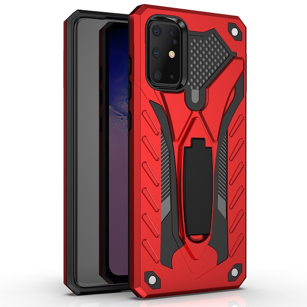 Rugged Defender Case with Kickstand for Samsung Galaxy S20 Plus - Red