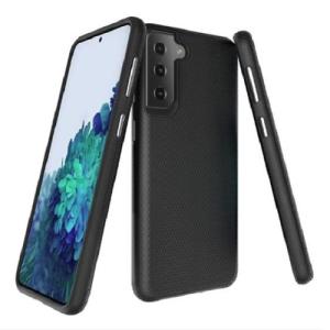 Triangle Shockproof Case with Anti Slip Grains for Samsung Galaxy S21 5G - Black