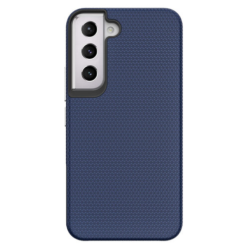 Triangle Shockproof Case with Anti Slip Grains for Samsung Galaxy S21 5G - Navy Blue