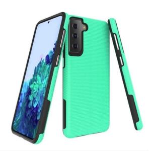 Triangle Shockproof Case with Anti Slip Grains for Samsung Galaxy S21 5G - Mint