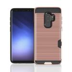 Hybrid Card Slot Anti Shock Case for Samsung Galaxy S9 Plus - Rose Golden