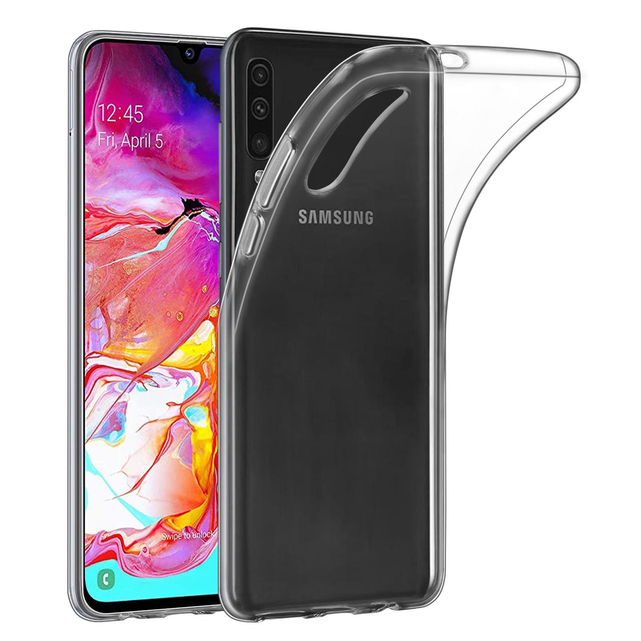 Slim Clear Soft TPU Case for Samsung Galaxy A70 - Clear