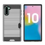 Hybrid Card Slot Anti Shock Case for Samsung Galaxy Note 10 - Silver