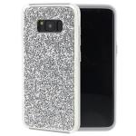 Hybrid Premium Diamond Bling Shockproof Phone Case for Samsung Galaxy S8 Plus - Silver