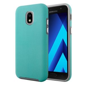 Triangle Shockproof Case with Anti Slip Grains for Samsung Galaxy S7 - Teal