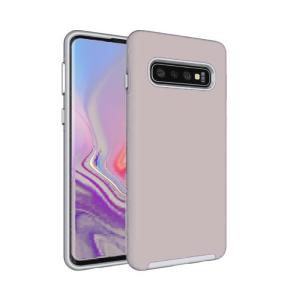 Triangle Shockproof Case with Anti Slip Grains for Samsung Galaxy S10 Plus - Silver