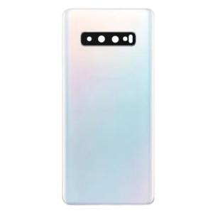 Back Cover With Camera Lens Compatible for Samsung Galaxy S10 - White
