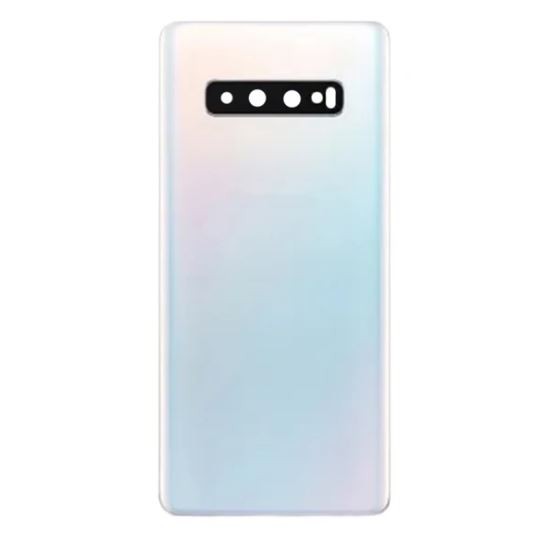Back Cover With Camera Lens Compatible for Samsung Galaxy S10 - White