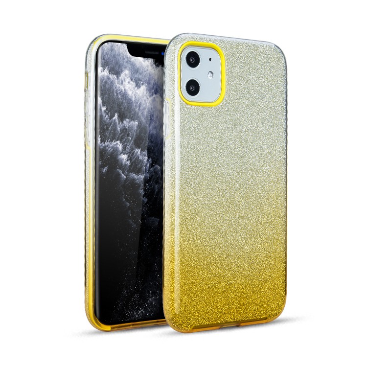 Two Tone Glitter Case for Apple iPhone 11 Pro Max - Yellow