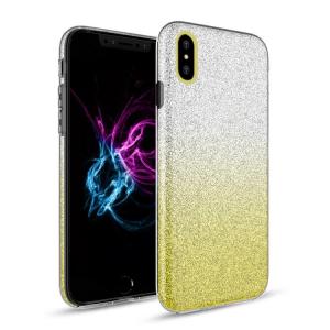 Two Tone Glitter Case for Apple iPhone X/XS - Yellow